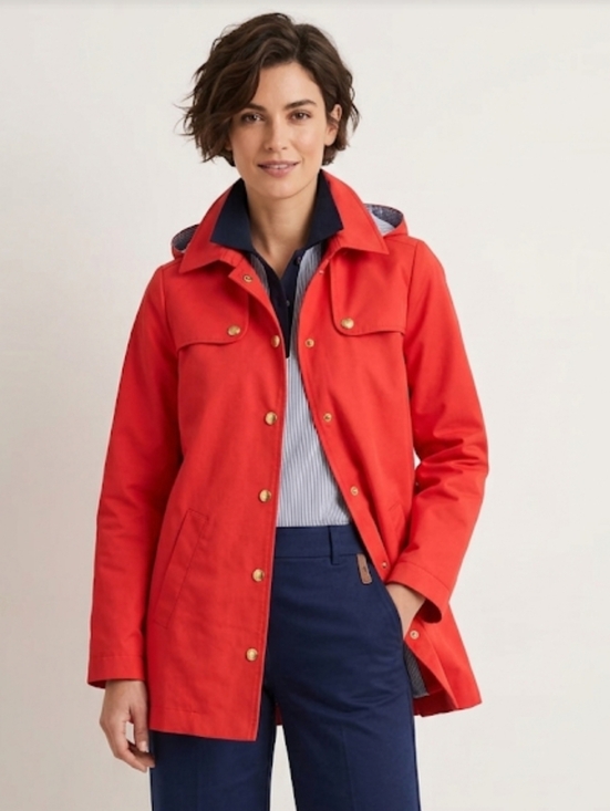 Tommy Hilfiger Jackets & Blazers - Tommy Hilfiger Women's Bright Coral Utility Jacket/ Rain Coat , Sz M